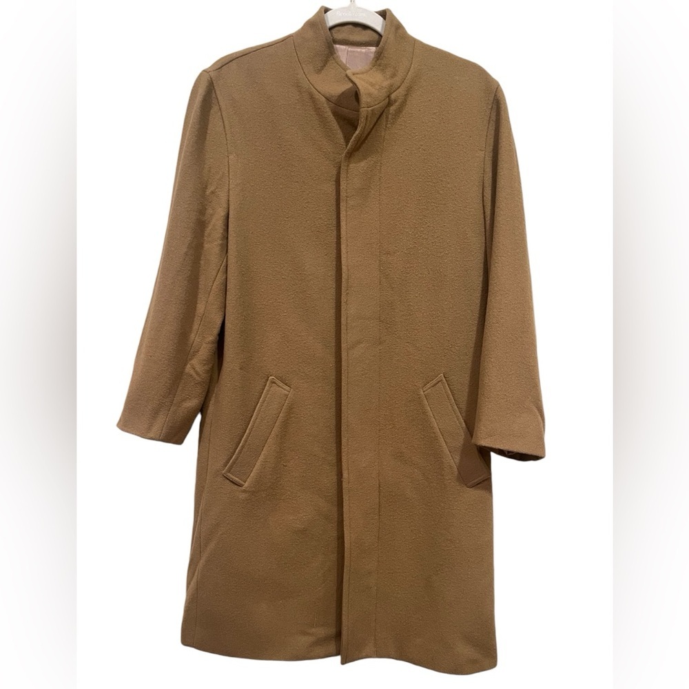 Pierre Cardin Camel Trench Men’s Coat Vintage 80% wool Size Small